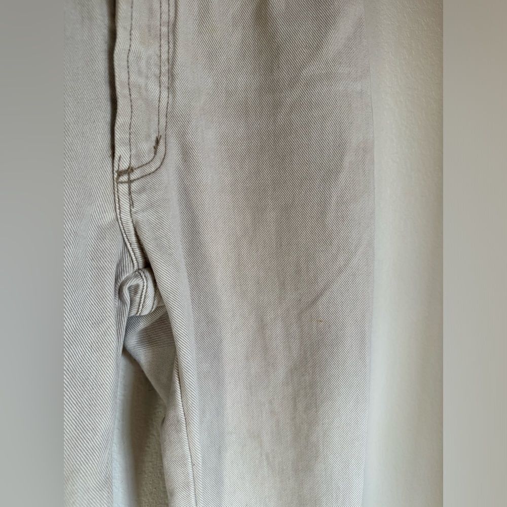 Vintage BONGO High Waisted Mom Jeans Sz‎ 0 Cream Tan Contrast Stitch Western - Picture 8 of 11